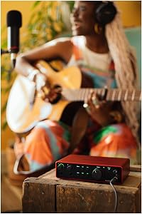 Focusrite Scarlett 2i2 4th Gen USB Audio Interface for Recording, Songwriting, Streaming and Podcasting — High